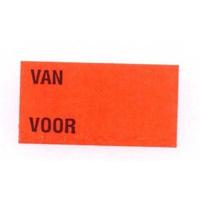 Etiket 3719 fl.rood semi p VAN VOOR 25rl - thumbnail