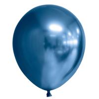 Chrome Ballonnen Blauw 30cm (10st) - thumbnail
