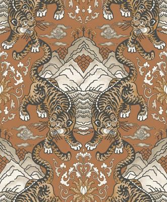 Dutch Wallcoverings Khalili - Tora Burnt Orange - Oranje