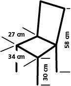 Eurotrail campingstoel Ardeche junior 34 x 27 cm staal blauw