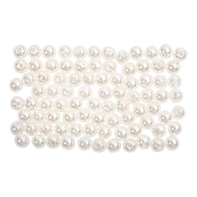 Creativ Company Waskralen, d 4 mm, gatgrootte 0,7 mm, parelmoer, 150 stuk/ 1 doos