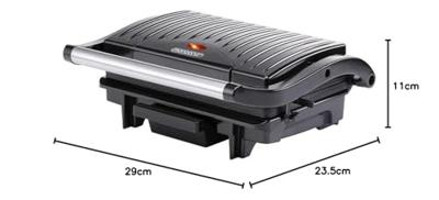 Contactgrill zwart 1500W