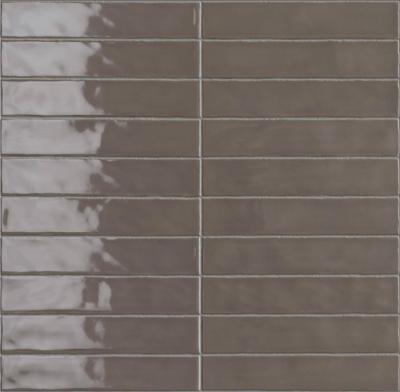 Wandtegel bruin visgraat Sartoria Vernici 25x5cm hot mocha glans gerectificeerd