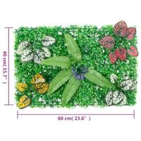 VidaXL Hek met kunstplanten 6 st 40x60 cm groen - thumbnail