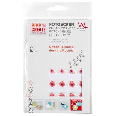 Fotohoeken walther design bloemen 2 vellen à 42 stuks Fotohoeken walther design bloemen 2 vellen à 42 stuks