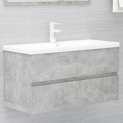 VidaXL 804759 wastafelkast 90x38,5x45 cm betongrijs