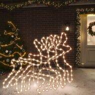 VidaXL Kerstfiguur rendier met led's 3 st 57x55x4,5 cm warmwit VidaXL Kerstfiguur rendier met led's 3 st 57x55x4,5 cm warmwit