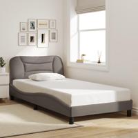 Bedframe zonder matras 100x200 cm stof taupe - thumbnail
