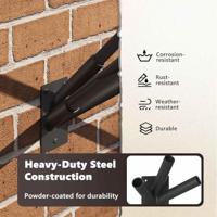 VidaXL Vlaggen mast houder zwart 10,5 x 7,5 x 0,2 cm staal - thumbnail