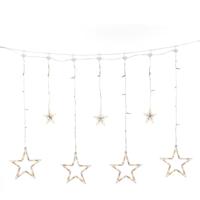 Lichtgordijn LED met 3 kleine en 4 grote sterren Konstsmide - Konstsmide - thumbnail