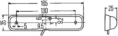 HELLA interieurverlichting interior lights 12/24v c5 univ.,without bulb. - thumbnail
