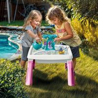 Dolu Zand-Watertafel + Accessoires Roze/Wit - thumbnail