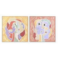 Schilderij DKD Home Decor 83 x 4 x 83 cm Abstract Stads (2 Stuks) - thumbnail