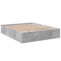 Bedframe bewerkt hout betongrijs 150x200 cm - thumbnail