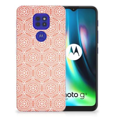 Motorola Moto G9 Play | E7 Plus | TPU bumper | Pattern Orange Motorola Moto G9 Play | E7 Plus | TPU bumper | Pattern Orange