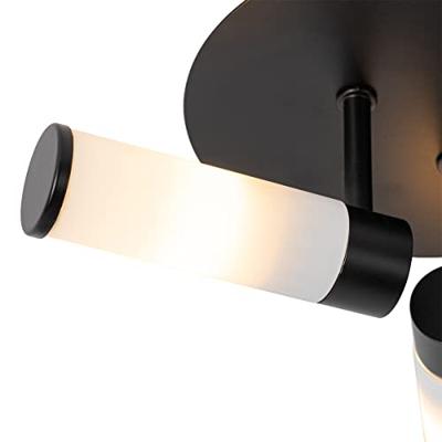 QAZQA Moderne badkamer plafondlamp zwart 3-lichts IP44 - Bath