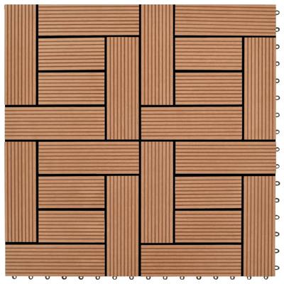 Terrastegels 11 stuks 30 x 30 cm WPC 1 m2 bruin
