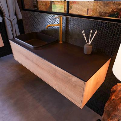 Badkamermeubelset Mondiaz Erin 120 cm met 1 Lade met RIDGE Wastafel Links Urban met 1 kraangat Greeploos Mat Washed Oak Badkamermeubelset Mondiaz Erin 120 cm met 1 Lade met RIDGE Wastafel Links Urban met 1 kraangat Greeploos Mat Washed Oak