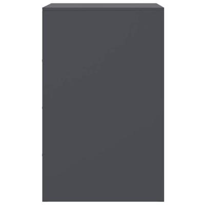 Nachtkastjes 2 st 34,5x39x62 cm staal antracietkleurig