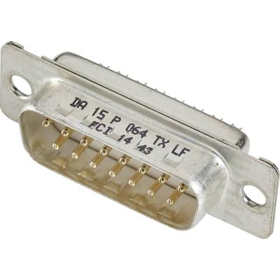 FCI D-SUB DA15P064TXLF D-sub male connector 180 ° Aantal polen: 15 Soldeerkelk 1 stuk(s)