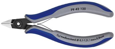 Knipex 79 42 125 Elektronica en fijnmechanica Zijkniptang Zonder facet 125 mm