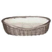 Trixie 28202 rieten mand met overtrek en kussen, 60 cm, grijs - thumbnail