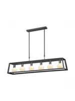 Light depot - hanglamp Sito taps telesc 6L - zwart - Outlet - thumbnail