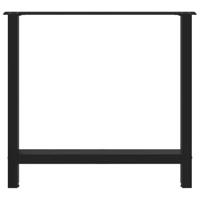 Salontafelpoten 2 st 70x(72-73) cm staal zwart - thumbnail