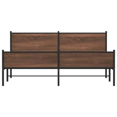 Bedframe zonder matras metaal bruin eikenkleur 180x200 cm