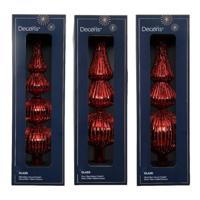 Piek glas L7b7,2h31 cm kerstrood a3 Decoris - Decoris - thumbnail