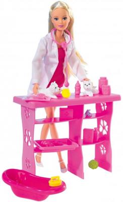 Simba tienerpop Steffi Love dierendokter 29 cm roze 24 delig Simba tienerpop Steffi Love dierendokter 29 cm roze 24 delig