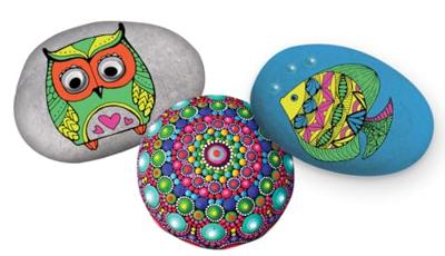 Grafix Stenen Schilderenop Stenen Neon