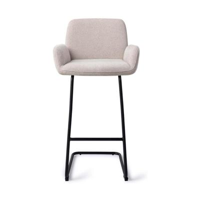 Jesper Home Barkruk 'Misaki' Arch Black, kleur Pretty Plaster (zithoogte 76cm)