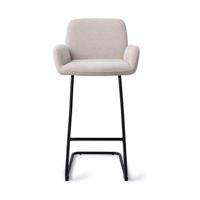 Jesper Home Barkruk 'Misaki' Arch Black, kleur Pretty Plaster (zithoogte 76cm) - thumbnail