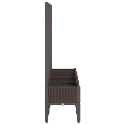 Plantenbak met latwerk 160x40x142 cm polypropeen bruin Plantenbak met latwerk 160x40x142 cm polypropeen bruin
