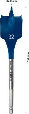 Bosch Accessories 2608900326 Hout-freesboor 1 stuks 32 mm Gezamenlijke lengte 152 mm Zeskant schacht 1 stuk(s)
