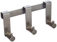 Tiger Handdoekhaak Rack Rhino Deurhangend 3 Haken RVS - thumbnail