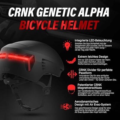 CRNK helm genetic alpha zwart m 52-56cm