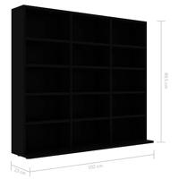 Cd-kast 102x23x89,5 cm bewerkt hout zwart - thumbnail