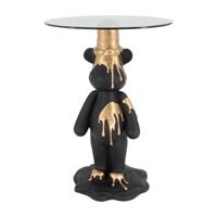 Richmond Ronde Bijzettafel 'Ice Bear' Glas, 48cm - thumbnail