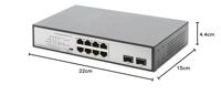 Digitus DN-95140 19 netwerk switch RJ45/SFP 8 + 2 poorten 10 / 100 / 1000 MBit/s PoE-functie - thumbnail