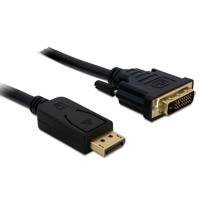 Delock 82591 Kabel DisplayPort 1.2 male > DVI 24+1 male passief 2 m zwart - thumbnail