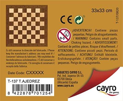 Schaken en Dammen Spelbord Cayro Schaken en Dammen Spelbord Cayro