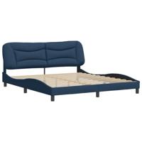 Bedframe zonder matras "Hvar" stof blauw 180x200 cm - thumbnail