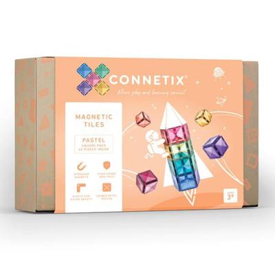 Connetix Vierkanten Pastel 40 stuks