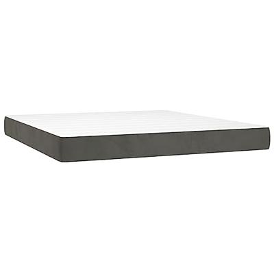 Boxspring met matras en LED fluweel donkergrijs 160x200 cm