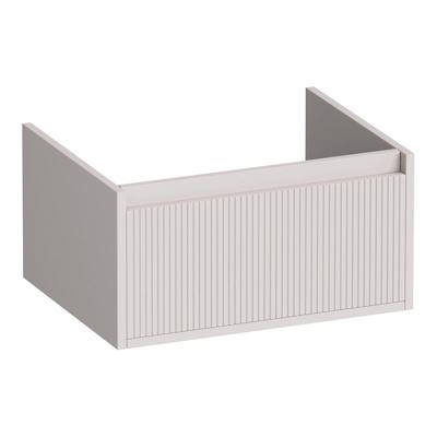 Brauer Hope Wavy - Onderkast - 60 cm - met 1 Softclose Lade Greeploos en 1 Sifon Uitsparing - Mat Zand