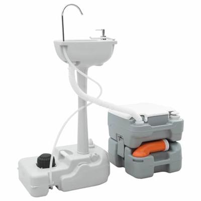 Camping Toilet Set 2 pcs Grijs 50,5 x 33 x 103 cm