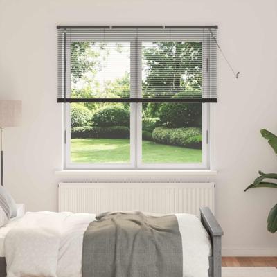 VidaXL Venetiaanse blind verstelbaar zilvergrijs 150 x 150 cm pvc