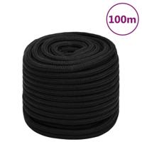 Werktouw 18 mm 100 m polyester zwart - thumbnail